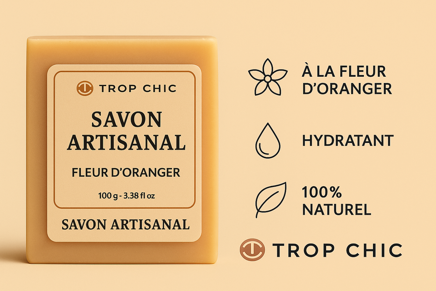 Savon Artisanal à Froid – Trop Chic Beldi | 100 g