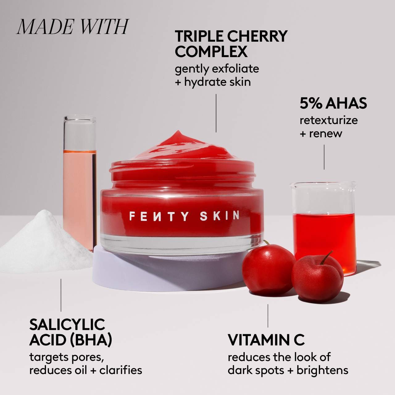 FENTY SKIN
Cherry Dub Blah 2 - Masque Visage Éclat 5% AHA - 75ml