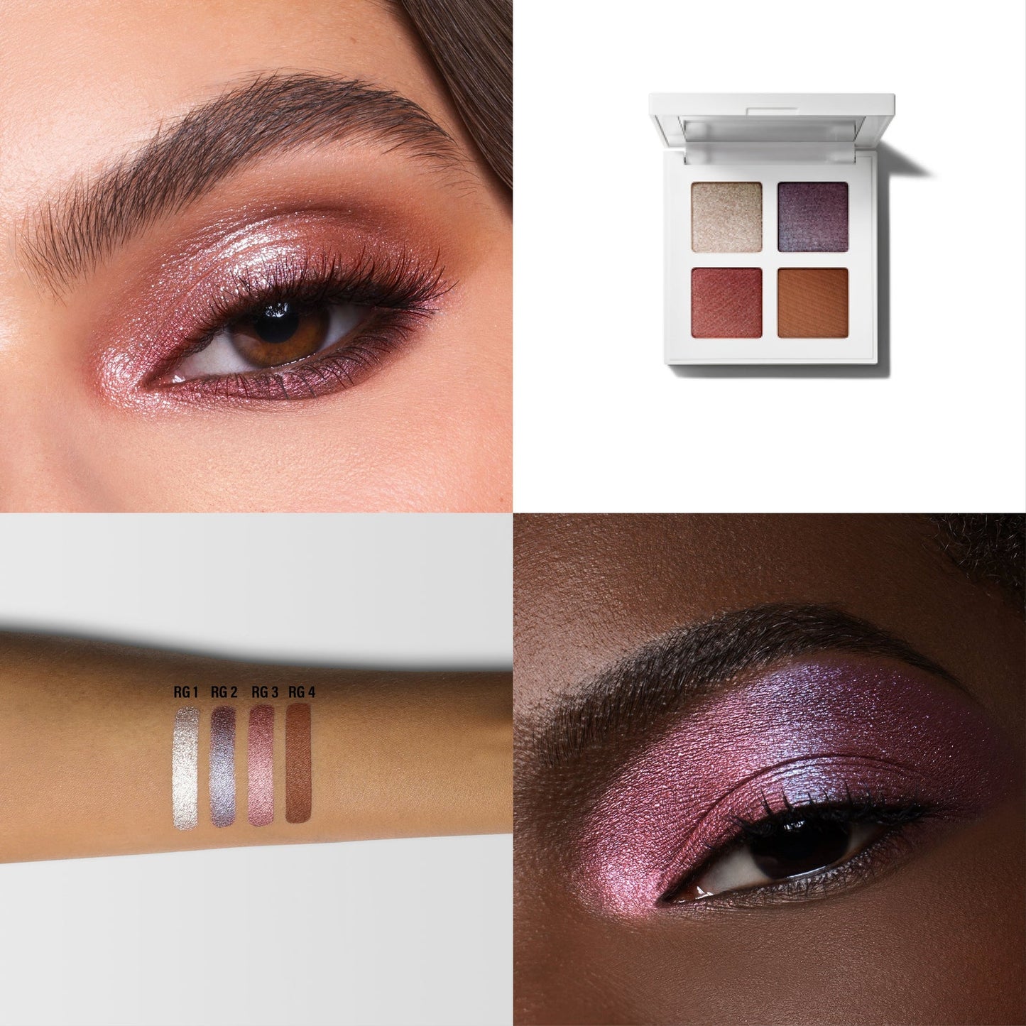MAKEUP BY MARIO
Glam Quad Eyeshadow Palette Rosy tropchic