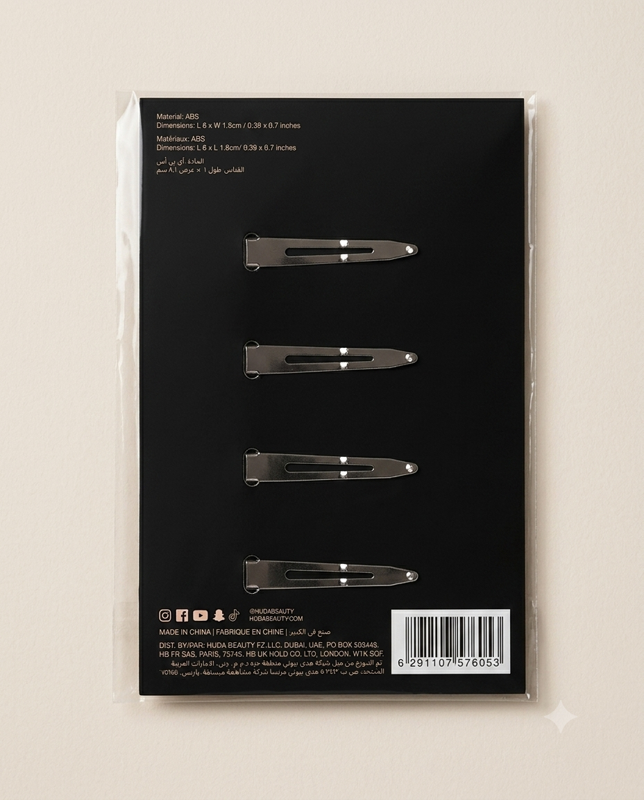 HUDA BEAUTY 4 Hair Clips Set
