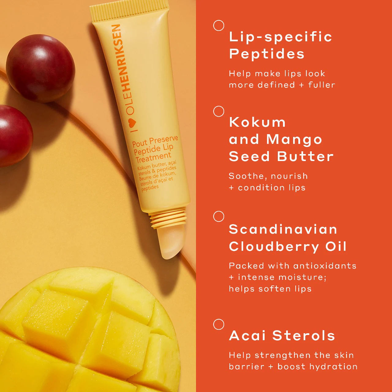OLEHENRIKSEN
Soin hydratant anti âge pour les lèvres aux peptides Pout Preserve tropchic