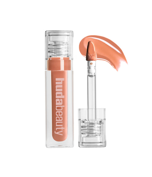 HUDA BEAUTY
Faux Filler Shiny Non-Sticky Lip Gloss "Honey"