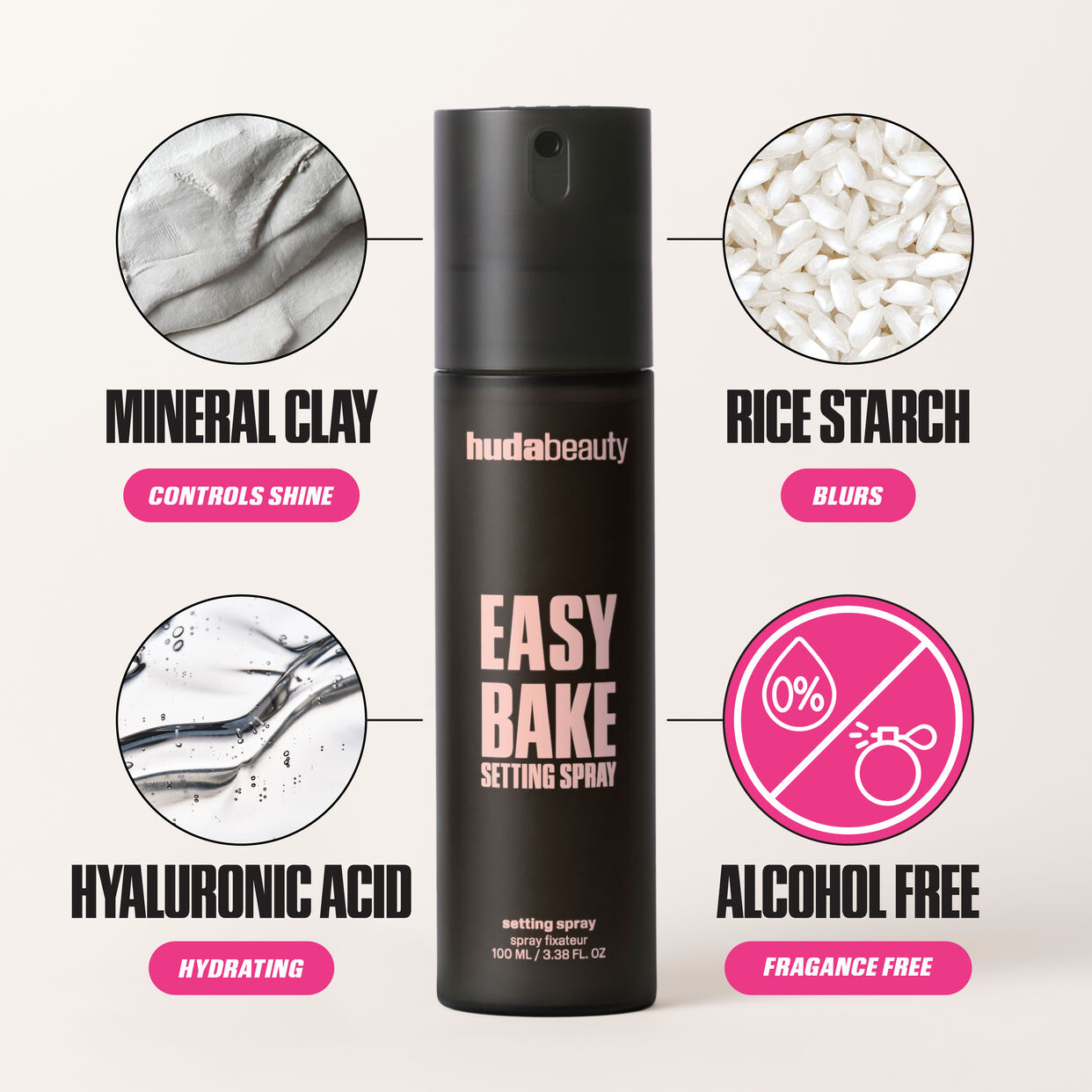 HUDA BEAUTY
Easy Bake Setting Spray 100ml