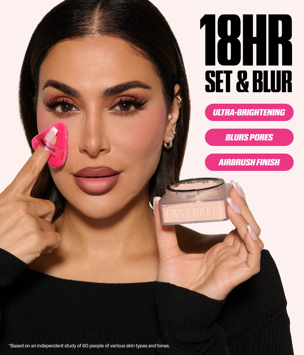 Huda Beauty MINI EASY BAKE LOOSE BAKING & SETTING POWDER - Cherry Blossom Cake
