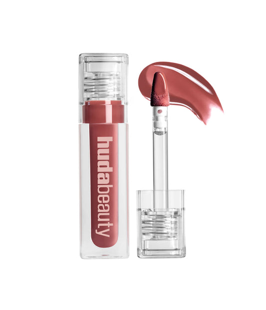 HUDA BEAUTY
Faux Filler Shiny Non-Sticky Lip Gloss "Bombshell"
