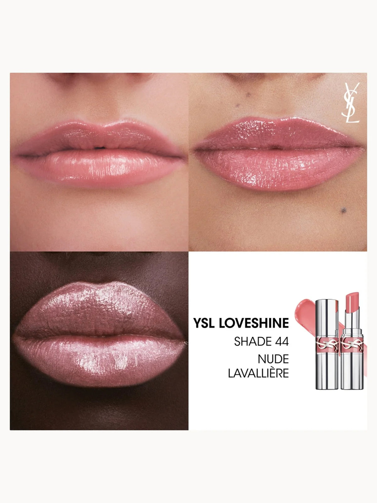 YSL Loveshine High-Shine Caring Lipstick "44 Nude Lavallière"