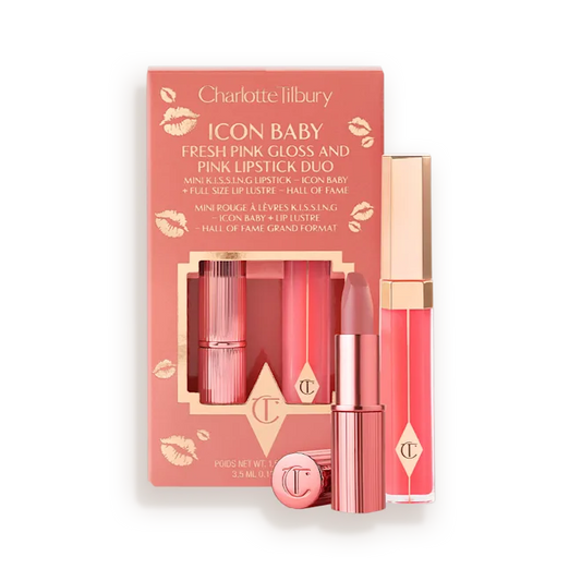 CHARLOTTE TILBURY GLOSS & LIPSTICK DUO "ICON BABY"