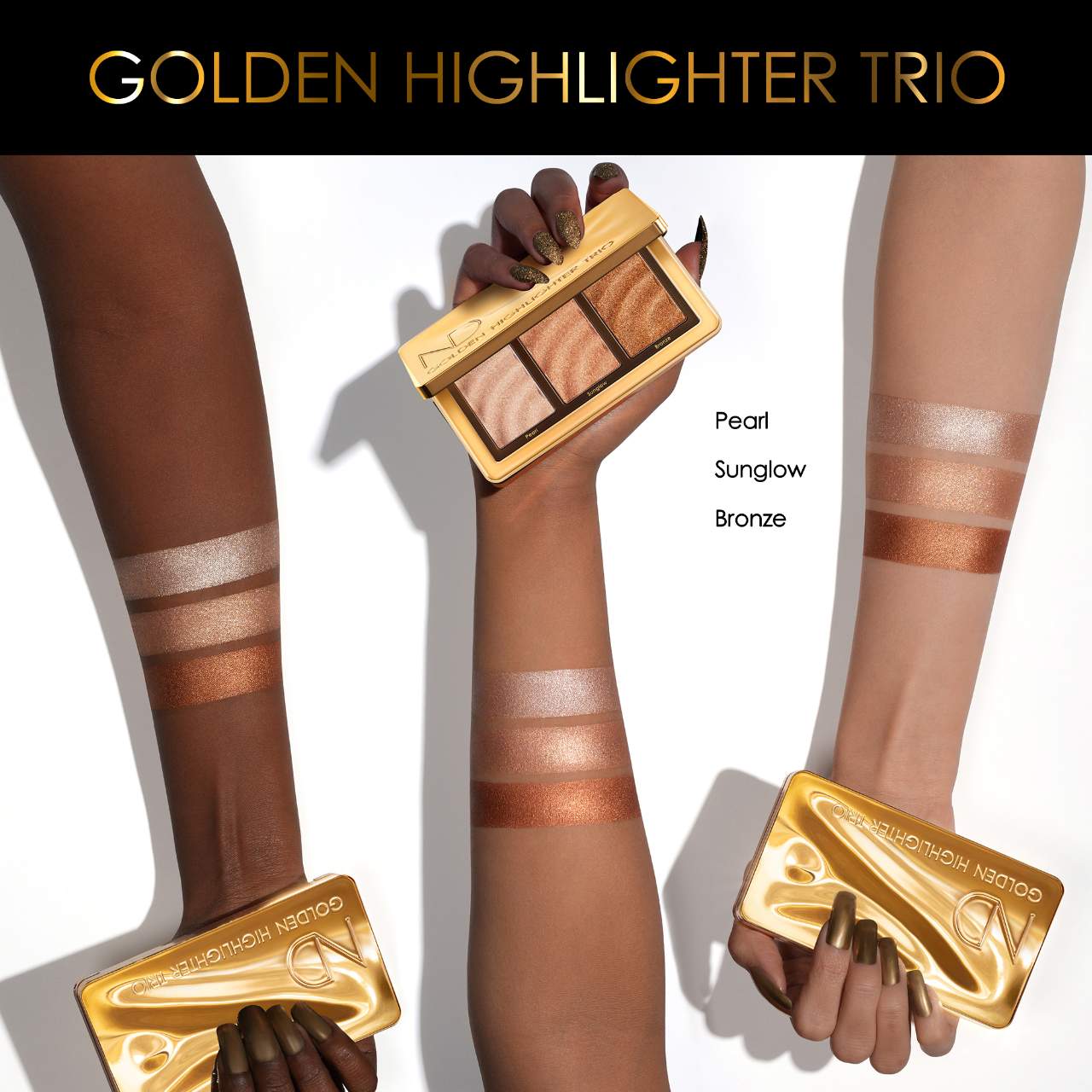 Natasha Denona
Golden Highlighter Trio Multi-Use Hybrid Glow Palette tropchic